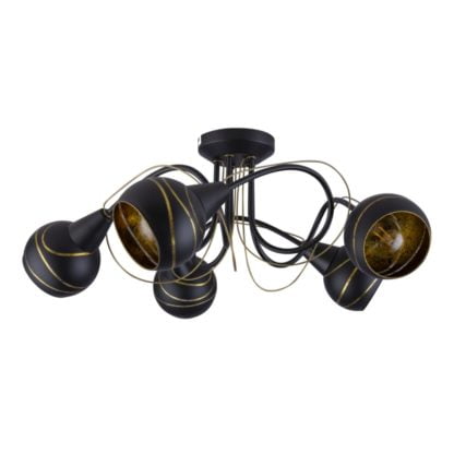 Lampa przysufitowa LOMMY GLOBO styl klasyczny metal szkło 54005-5D