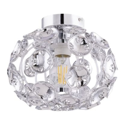 Lampa przysufitowa LUGGO GLOBO styl glamour / kryształ metal akryl 51500-1D