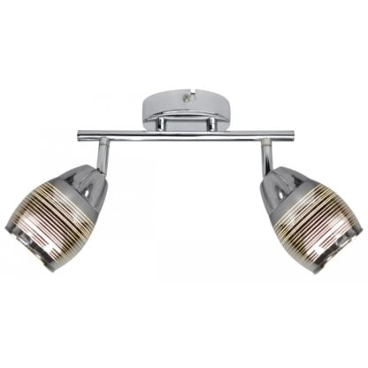 Lampa przysufitowa MILTON CANDELLUX 2X10W E14 LED chrom 92-41265