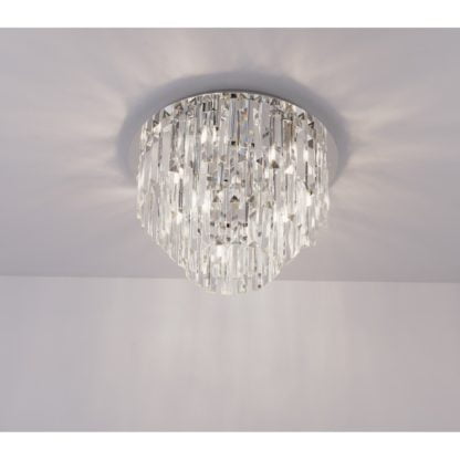 Lampa przysufitowa MONACO Maxlight styl glamour kryształ metal szkło