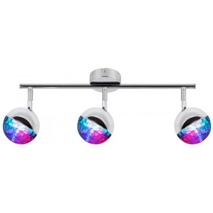 Lampa przysufitowa PARTY LISTWA 3X3W LED RGB SYSTEM CHROM 93-67777