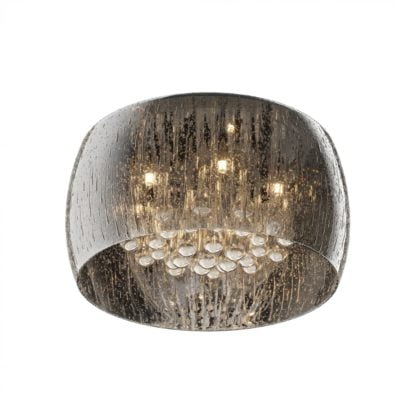 Lampa przysufitowa RAIN ZUMALINE styl nowoczesny szkło przydymione kryształ chrom C0076-05L-F4K9
