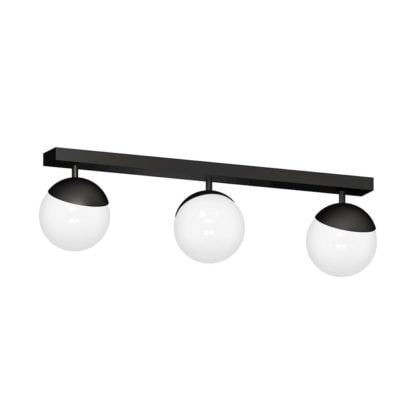 Lampa przysufitowa SFERA MILAGRO styl minimalistyczny metal szkło czarny MLP8857