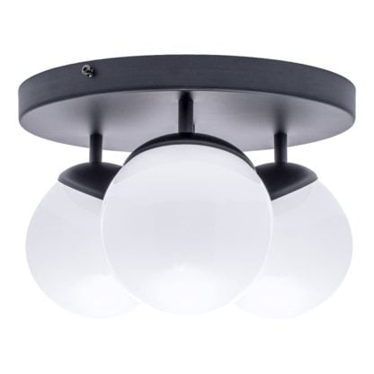 Lampa przysufitowa SFERA MILAGRO styl minimalistyczny metal szkło czarny MLP8858