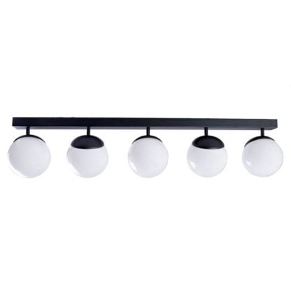 Lampa przysufitowa SFERA MILAGRO styl minimalistyczny metal szkło czarny MLP8859