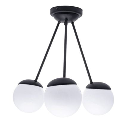 Lampa przysufitowa SFERA MILAGRO styl minimalistyczny metal szkło czarny MLP8860
