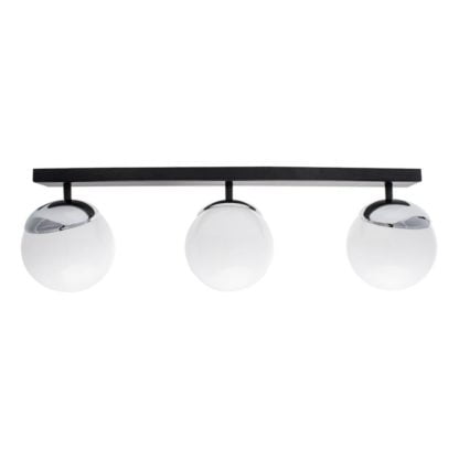 Lampa przysufitowa SFERA MILAGRO styl minimalistyczny metal szkło czarny chrom MLP8873