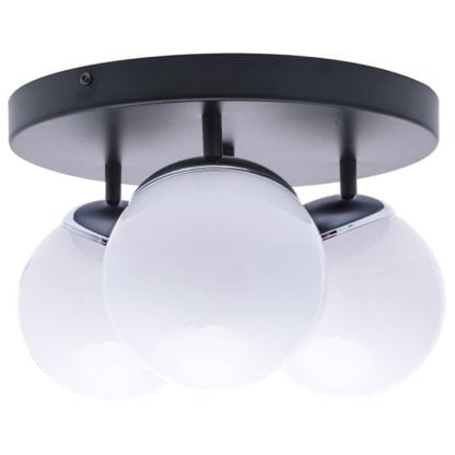 Lampa przysufitowa SFERA MILAGRO styl minimalistyczny metal szkło czarny chrom MLP8874