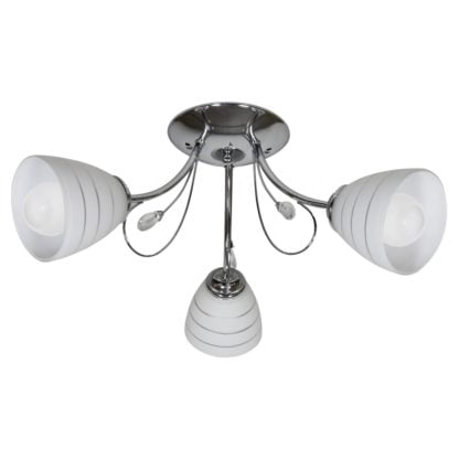 Lampa przysufitowa SIMPLI CANDELLUX E27 CHROM Z KRYSZTAŁKIEM 33-63847