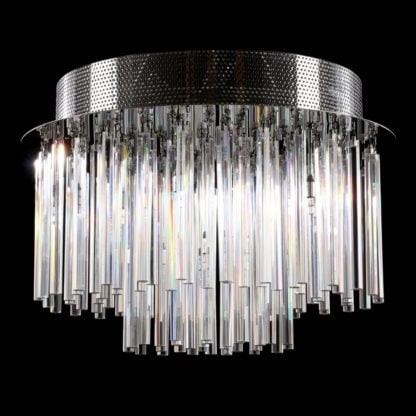 Lampa przysufitowa Spillo Italux styl glamour kryształ metal kryształ chrom MX51113-10B