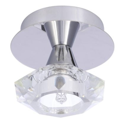 Lampa przysufitowa TESALLI I Nowodvorski styl nowoczesny glamour kryształ stal chromowana kryształ srebrny przeźroczysty 4651
