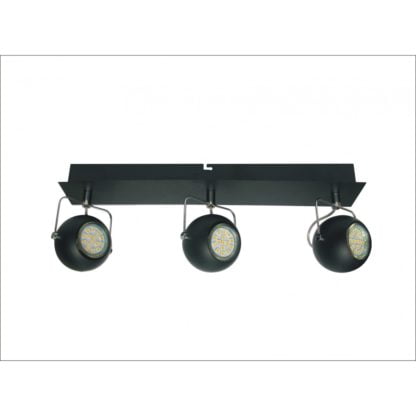 Lampa przysufitowa TONY CANDELLUX 3X3W LED GU10 czarny matowy 93-25029