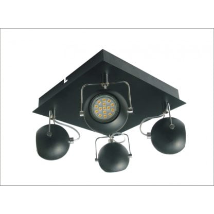 Lampa przysufitowa TONY CANDELLUX 4X3W LED GU10 czarny 98-25036