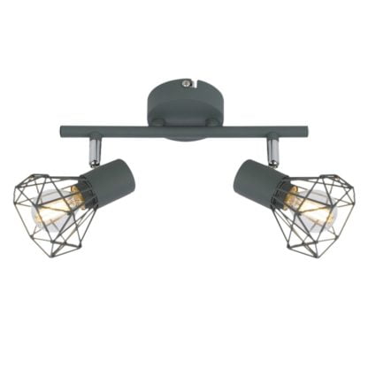 Lampa przysufitowa VERVE CANDELLUX 2X40W E14 matowy szary 92-60976