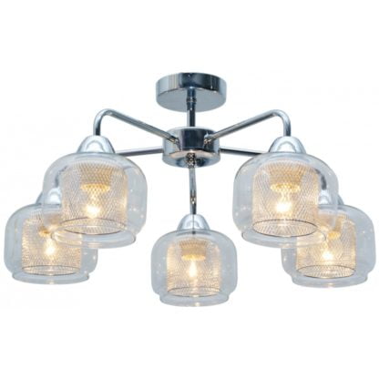 Lampa przysufitowa ampla RAY CANDELLUX 5X40W E14 chrom 35-67104