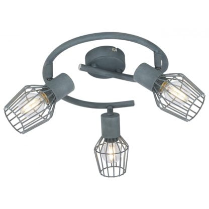 Lampa przysufitowa spirala VIKING CANDELLUX 3X40W E14 SZARY 98-68040