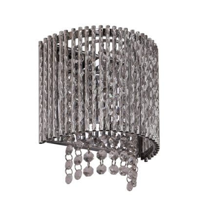 Lampa przyścienna Anabella Italux styl glamour kryształ metal kryształ srebrny W0207-01D-F4QL