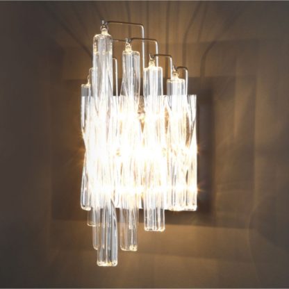 Lampa przyścienna BILBAO Maxlight styl glamour kryształ metal szkło