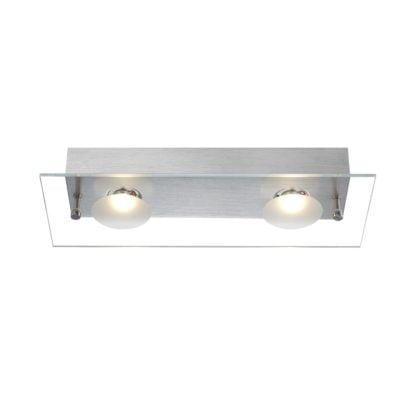 Lampa przyścienna LED BERTO II Globo styl nowoczesny aluminium srebrny przeźroczysty biały 49200-2