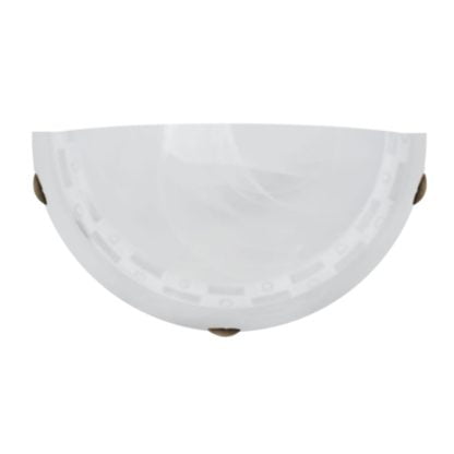 Lampa przyścienna MILEA 1/2 1X60W E27 metal szkło patyna biały 11-59956
