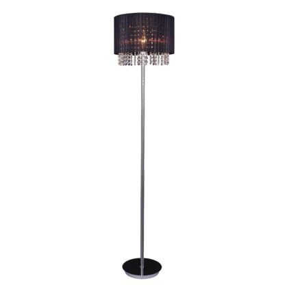 Lampa stojąca Astra BK Italux styl nowoczesny glamour kryształ metal kryształ tkanina