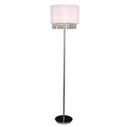 Lampa stojąca Astra WH Italux styl nowoczesny glamour kryształ metal kryształ tkanina