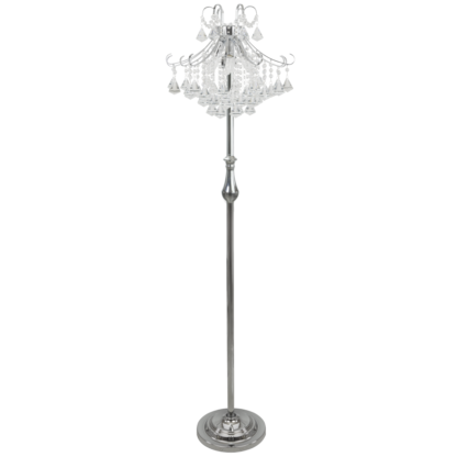 Lampa stojąca BARCELONA ELEM styl glamour kryształ chrom metal szkło 6248/4F 8C