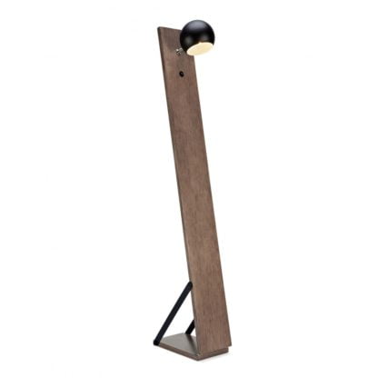 Lampa stojąca MARKSLOJD FLETCHER styl industrialny drewno czarny 106611