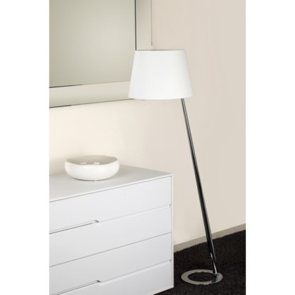 Lampa stojąca OLSEN Maxlight styl nowoczesny metal tkanina biały F0016