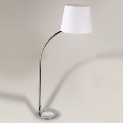 Lampa stojąca TUCAN Maxlight styl nowoczesny tkanina metal biały chrom srebrny F0018