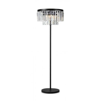 Lampa stojąca VENTIMIGLIA MARKSLOJD styl glamour / kryształ metal kryształ czarny przeźroczysty 107775