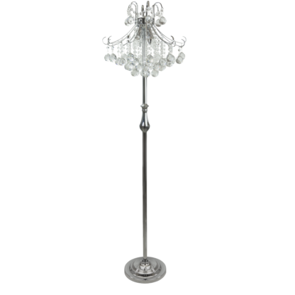 Lampa stojąca WENECJA ELEM styl glamour kryształ chrom metal szkło 6245/4F 8C