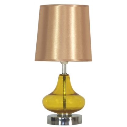 Lampa stołowa ALLADINA CANDELLUX 1X40W E14 metal szkło bursztynowy 41-10933
