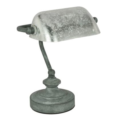 Lampa stołowa ANTIQUE GLOBO styl retro / vintage metal akryl szary srebrny 24917G