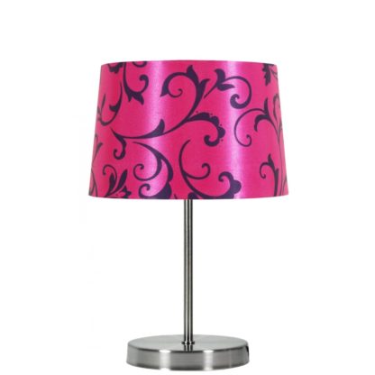 Lampa stołowa AROSA CANDELLUX 1X40W E14 metal pcv różowy 41-55866