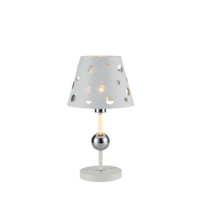 Lampa stołowa BATLEY 1 LEDEA styl klasyczny tkanina biały 50501111