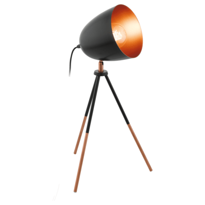 Lampa stołowa CHESTER EGLO styl industrialny stal czarny miedziany 49385