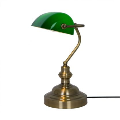 Lampa stołowa EDES ZUMALINE styl retro / vintage metal zielony złoty T110810