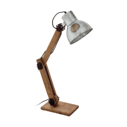 Lampa stołowa FRIZINGTON EGLO styl industrialny drewno drewniany stalowy 43068