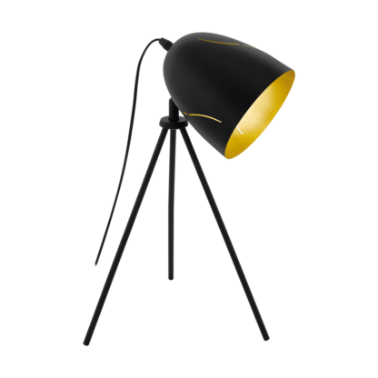 Lampa stołowa HUNNINGHAM EGLO styl nowoczesny stal czarny złoty 43007