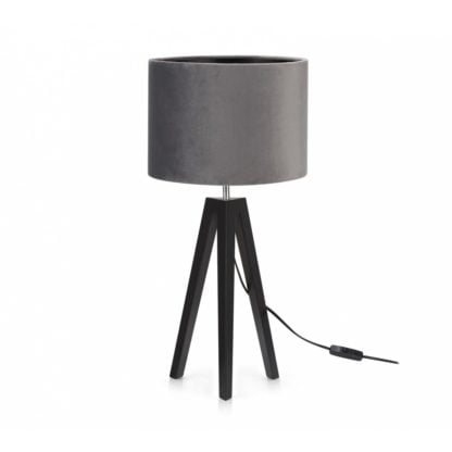 Lampa stołowa LUNDEN MARKSLOJD styl klasyczny metal tkanina czarny szary 107943