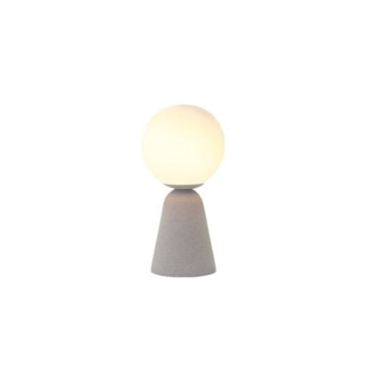 Lampa stołowa Newton B styl nowoczesny metal beton szkło biały AZ3462