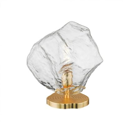 Lampa stołowa ROCK ZUMALINE styl designerski metal szkło złoty T0488-01A-U8AC