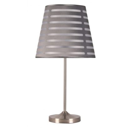 Lampa stołowa SEGIN CANDELLUX 1x60W E27 metal pcv szary 41-18994