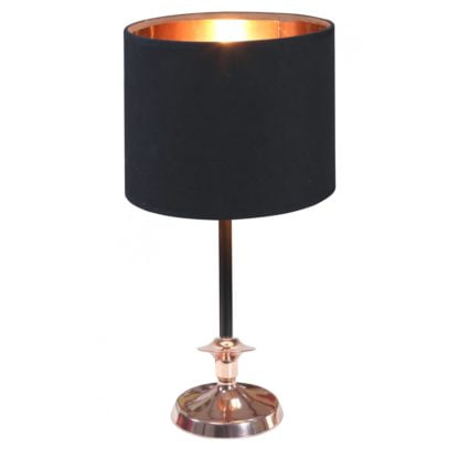 Lampa stołowa VIOLINO CANDELLUX 1X40W E14 metal pcv miedziany czarny 41-38784