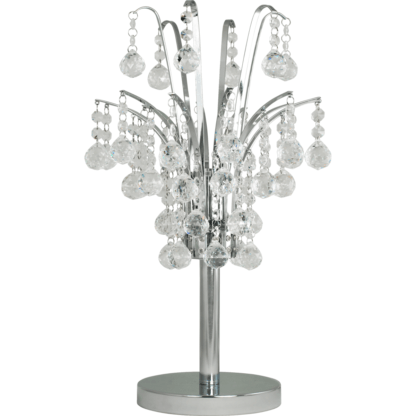 Lampa stołowa WENECJA ELEM styl glamour kryształ chrom metal szkło 6247/1D 8C