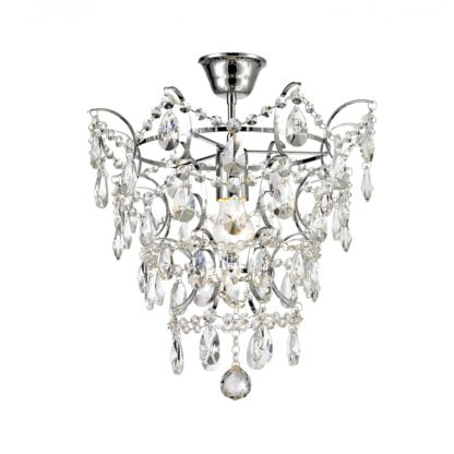 Lampa sufitowa COSI ZUMALINE styl glamour / kryształ kryształ metal srebrny RLX93410-1