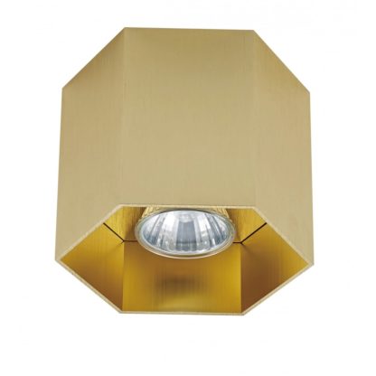 Lampa sufitowa POLYGON CL 1L ZUMALINE styl nowoczesny aluminium szczotkowany złoty 20035-GD