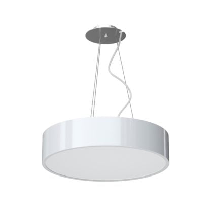 Lampa wisząca ABA styl klasyczny 400 3x23W E27 230V biały połysk RAL 9006 CLEONI 1267ZB1AE3113