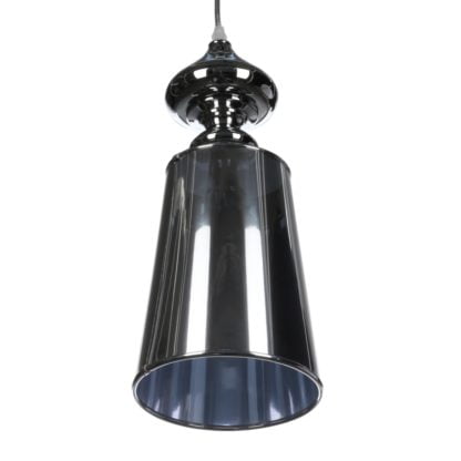 Lampa wisząca ALASKA I Nowodvorski styl glamour kryształ stal chromowana metal abażur